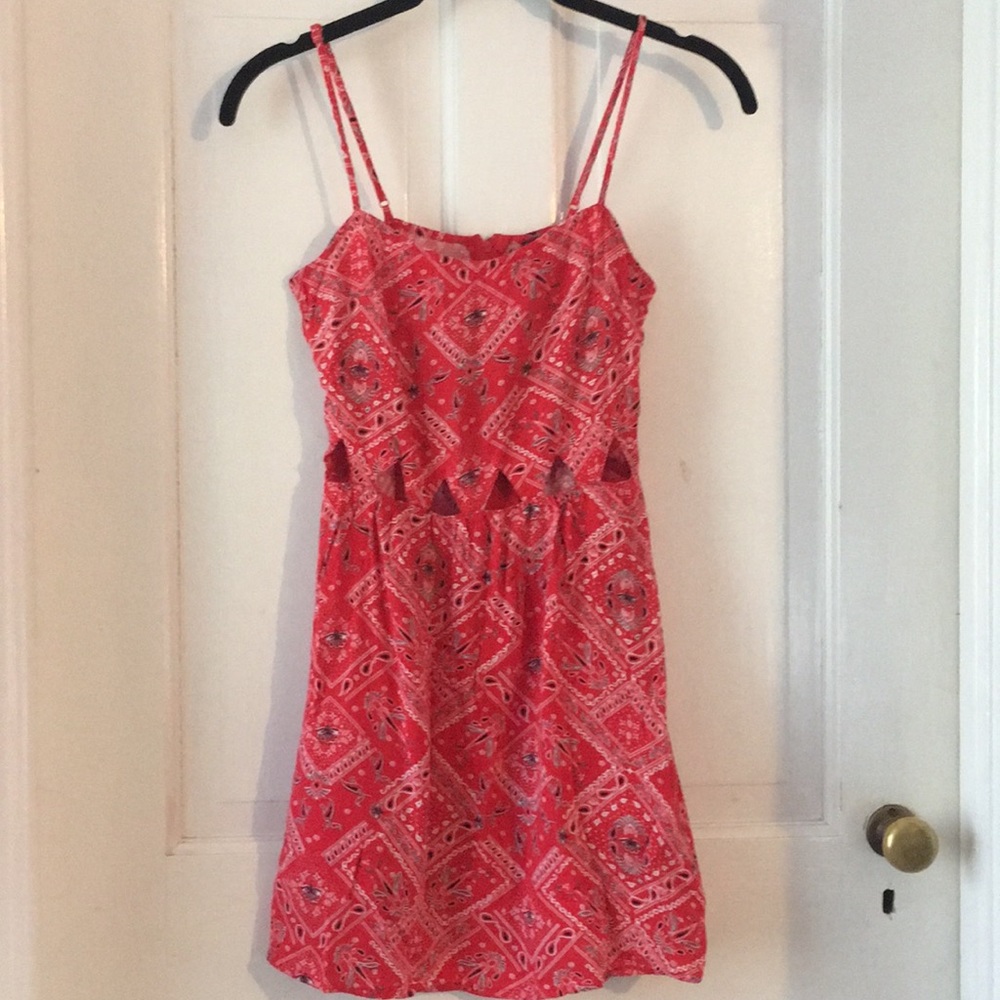 Red paisley, spaghetti strap dress from H&M